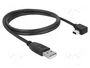 DeLOCK Cable USB 2.0 Tipo-A a Mini-B angulado de 1 m, Negro