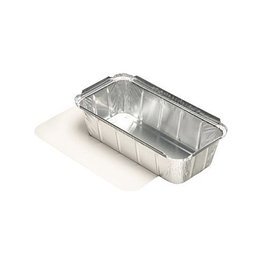STARPAK Contenedor de comida desechable de aluminio con tapa, 1000 ml, Plata