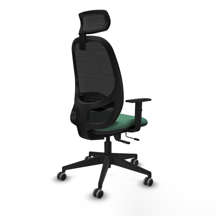 PIQUERAS Y CRESPO Silla de oficina Cilanco con mecanismo Sincro/Traslack Verde esmeralda y Negro PIQUERAS Y CRESPO Silla de oficina Cilanco con mecanismo Sincro/Traslack Verde esmeralda y Negro