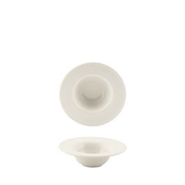SUMMA VALET GOURMET Plato Hondo 11 cm, Vajilla de Vitro Porcelana Blanco Marfil, Apto Lavavajillas y Microondas, Colección Valet Gourmet (Set de 6)