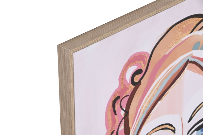 DKD Home Decor Cuadro Lienzo Cara Abstracto Surtido de 6 Piezas