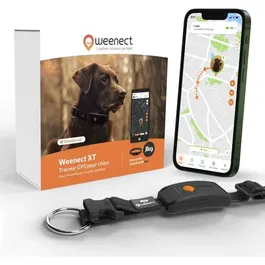 Weenect Collar GPS para perros Dog XT Antena XL Resistente al agua WEE3770000300796 Negro
