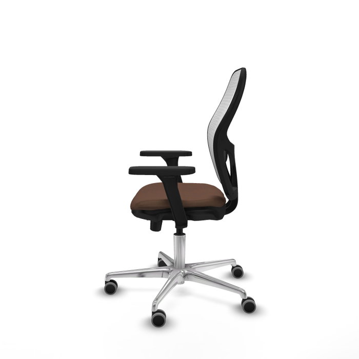 PIQUERAS Y CRESPO Silla de oficina Jorquera con mecanismo Sincro/Traslack, Marrón y Blanco PIQUERAS Y CRESPO Silla de oficina Jorquera con mecanismo Sincro/Traslack, Marrón y Blanco