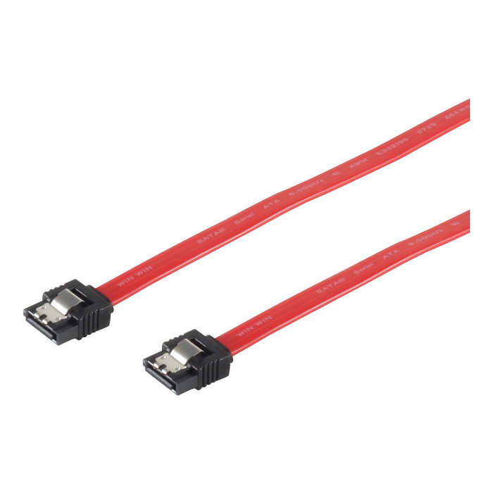 S-Impuls Cable de conexión SATA 6Gb/s con clips metálicos, rojo, 0,5m S-Impuls Cable de conexión SATA 6Gb/s con clips metálicos, rojo, 0,5m