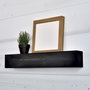 Hanah Home Raf286 Estantería de Pared de Madera Maciza Decorativa Negra 60x13x11 cm