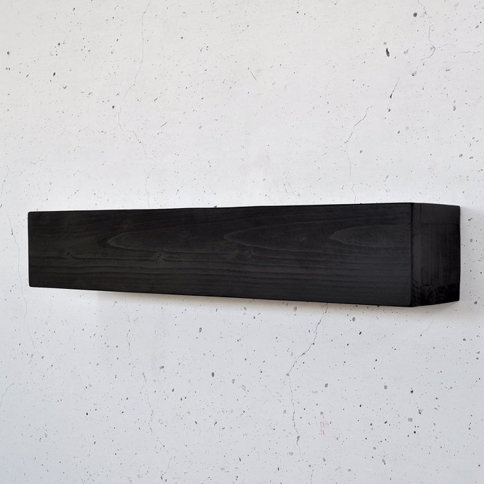 Hanah Home Raf286 Estantería de Pared de Madera Maciza Decorativa Negra 60x13x11 cm