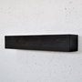 Hanah Home Raf286 Estantería de Pared de Madera Maciza Decorativa Negra 60x13x11 cm