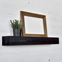 Hanah Home Raf286 Estantería de Pared de Madera Maciza Decorativa Negra 60x13x11 cm