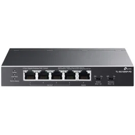 TP-Link TL-SG1005P-PD - Switch PoE No Administrado, 5 Puertos Gigabit (1x PoE++ In, 4x PoE+ Out), Alimentado Solo por PoE, Sin Ventilador