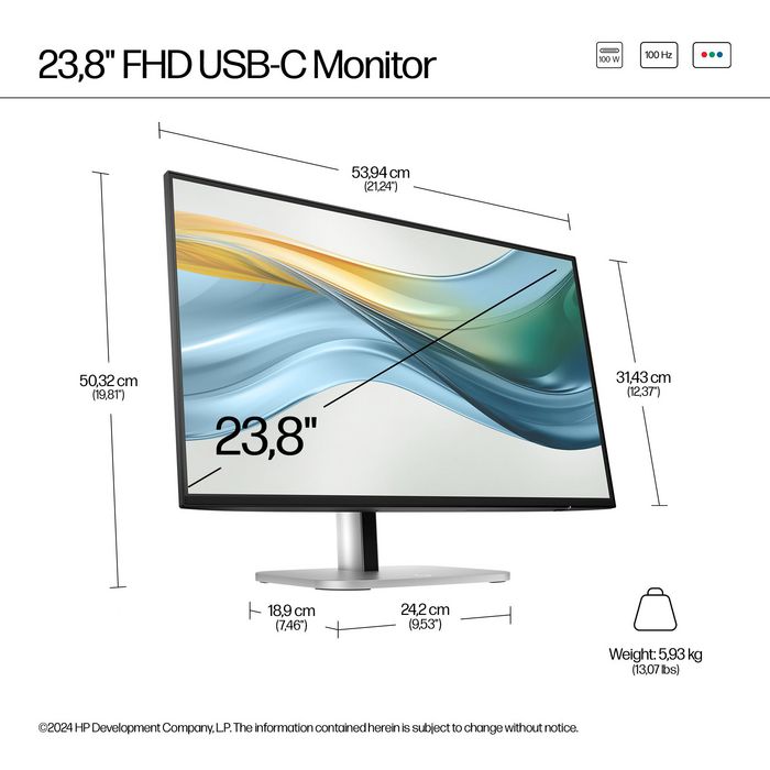 HP Monitor Serie 5 Pro 23.8 pulg FHD USB-C 524pu HP Monitor Serie 5 Pro 23.8 pulg FHD USB-C 524pu