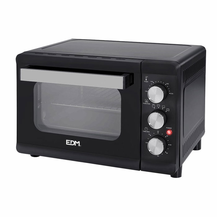 Edm Horno de sobremesa eléctrico 23 l 1.380 W Negro mate Edm Horno de sobremesa eléctrico 23 l 1.380 W Negro mate
