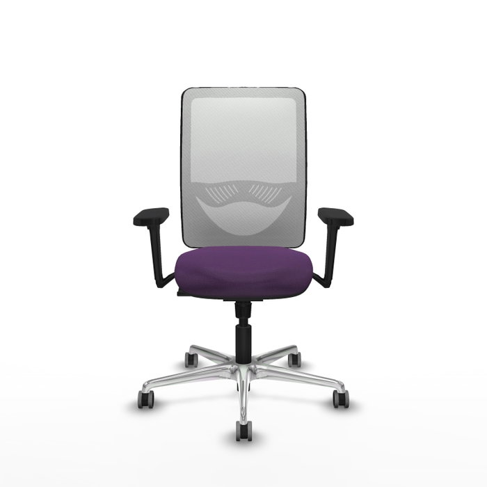 PIQUERAS Y CRESPO Silla de oficina Zulema con mecanismo Sincro, Morado y Blanco