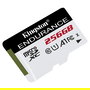 Kingston SDCE/256GB MicroSDXC de 256GB Clase 10 UHS-I U1 A1 Alta Resistencia 95MB/s Lectura 45MB/s Escritura Tarjeta de Memoria Retail
