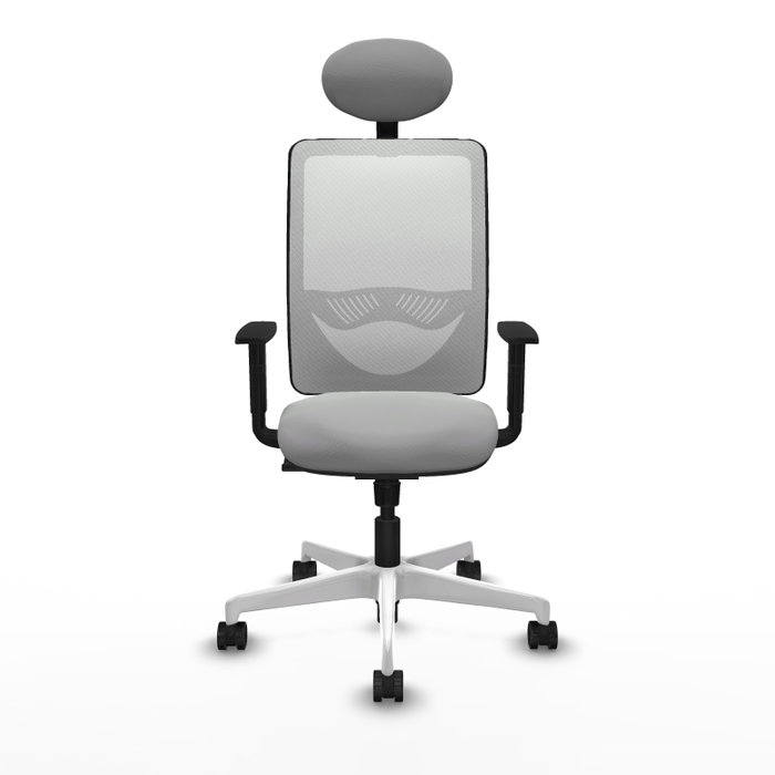 PIQUERAS Y CRESPO Silla de oficina Zulema con mecanismo Sincro, Gris claro y Blanco PIQUERAS Y CRESPO Silla de oficina Zulema con mecanismo Sincro, Gris claro y Blanco