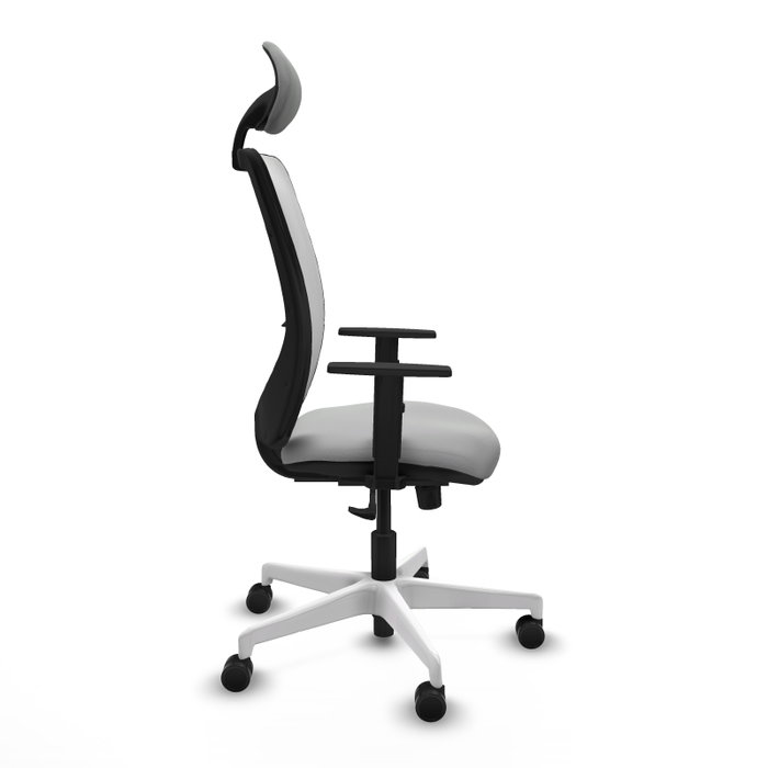 PIQUERAS Y CRESPO Silla de oficina Zulema con mecanismo Sincro, Gris claro y Blanco PIQUERAS Y CRESPO Silla de oficina Zulema con mecanismo Sincro, Gris claro y Blanco