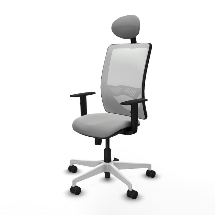 PIQUERAS Y CRESPO Silla de oficina Zulema con mecanismo Sincro, Gris claro y Blanco PIQUERAS Y CRESPO Silla de oficina Zulema con mecanismo Sincro, Gris claro y Blanco