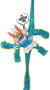 BANDAI Goo Jit Zu Rey de Hielo King Frostbite con efectos de sonido y luz