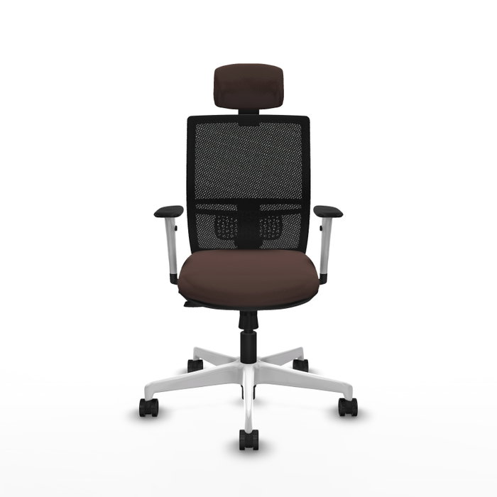 PIQUERAS Y CRESPO Silla de oficina Yunquera con mecanismo Sincro/Traslack Marrón oscuro y Negro PIQUERAS Y CRESPO Silla de oficina Yunquera con mecanismo Sincro/Traslack Marrón oscuro y Negro