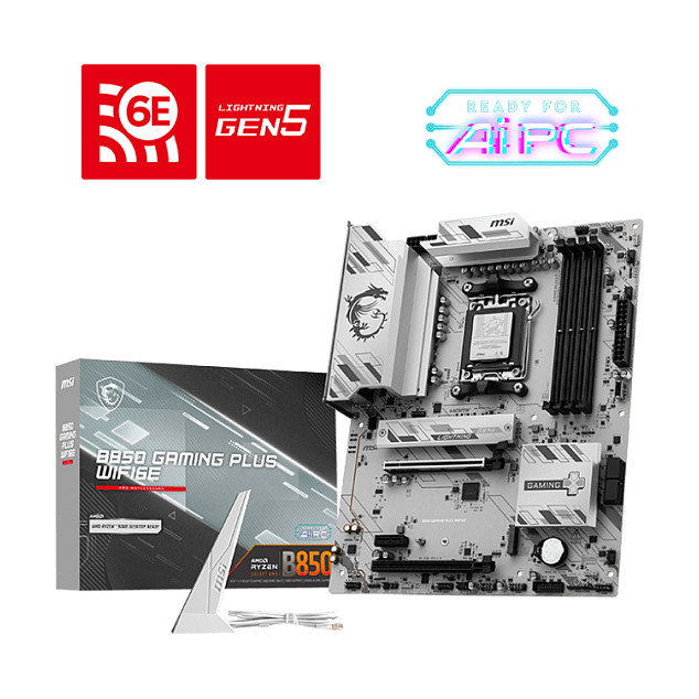 MSI B850 GAMING PLUS WIFI6E ATX AM5 DDR5 MSI B850 GAMING PLUS WIFI6E ATX AM5 DDR5