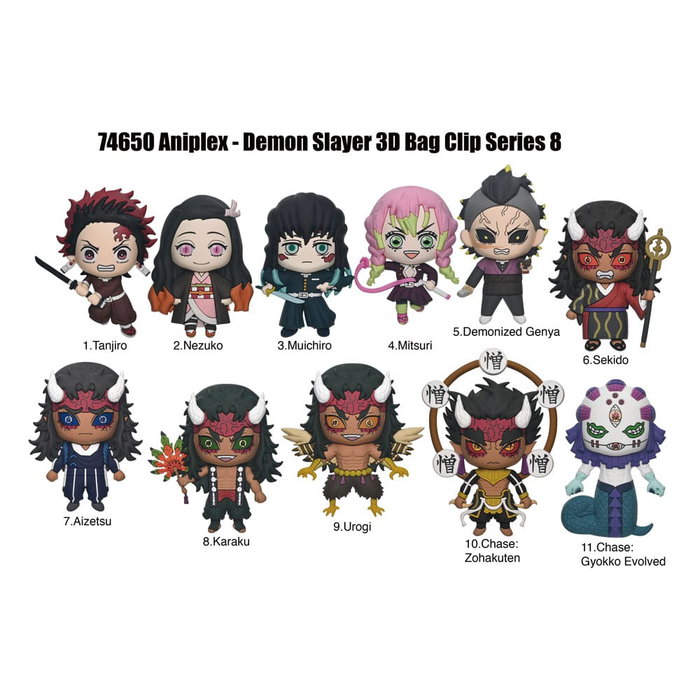 Demon Slayer Season 3 3D Colgantes Peluche Expositor Serie 8 (24)