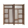 Hanah Home Armario Moderno Abstracto 220, Roble Sonoma, 180x192x52cm, Estantes Ajustables, Melamina Duradera
