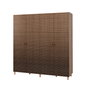 Hanah Home Armario Moderno Abstracto 220, Roble Sonoma, 180x192x52cm, Estantes Ajustables, Melamina Duradera