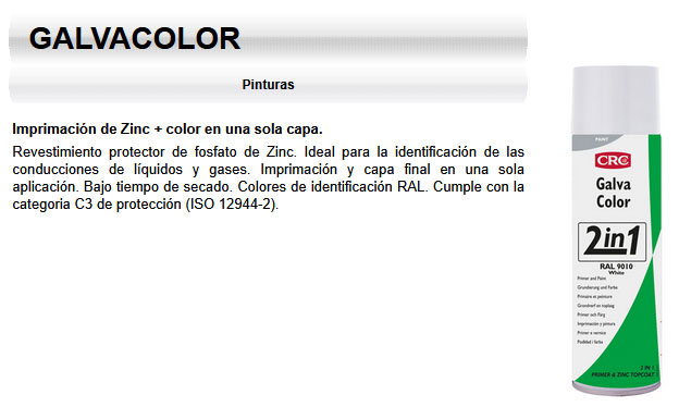 CRC Imprimación Anticorrosión/Óxido Blanco Spray 500 ml