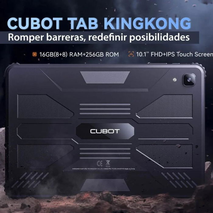 Cubot Tab King Kong 4 Tablet Android 13, Pantalla 10.1" FHD+, 8GB RAM + 256GB ROM, 16MP Cámara, Batería 10600mAh