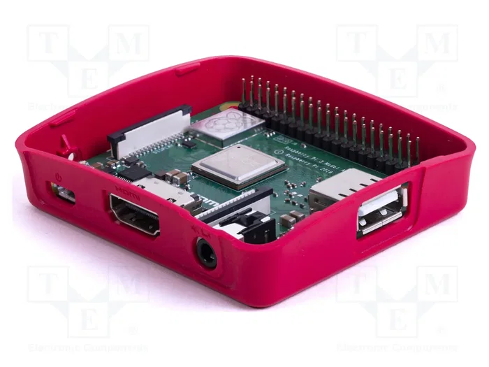 RASPBERRY PI Carcasa para Raspberry Pi 1 A+ y 3 A+ en Blanco y Rojo RASPBERRY PI Carcasa para Raspberry Pi 1 A+ y 3 A+ en Blanco y Rojo