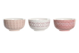 DKD Home Decor Cuencos de Dolomita PIXEL LOVE Surtidos