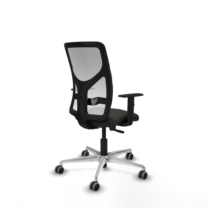 PIQUERAS Y CRESPO Silla de oficina Motilla con mecanismo Sincro, Negro y Blanco