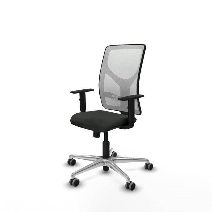 PIQUERAS Y CRESPO Silla de oficina Motilla con mecanismo Sincro, Negro y Blanco
