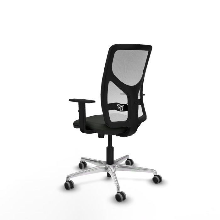 PIQUERAS Y CRESPO Silla de oficina Motilla con mecanismo Sincro, Negro y Blanco