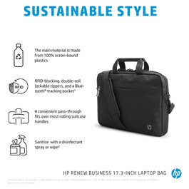 HP Maletín Renew Business para Portátil de 17,3 pulgadas, Negro