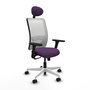 PIQUERAS Y CRESPO Silla de oficina Zulema Morado y Blanco