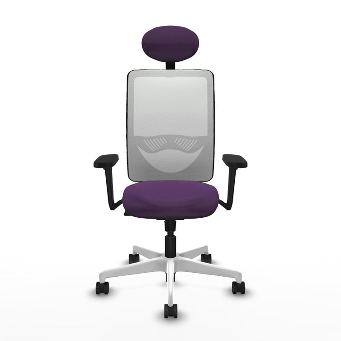 PIQUERAS Y CRESPO Silla de oficina Zulema Morado y Blanco