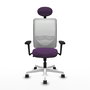 PIQUERAS Y CRESPO Silla de oficina Zulema Morado y Blanco