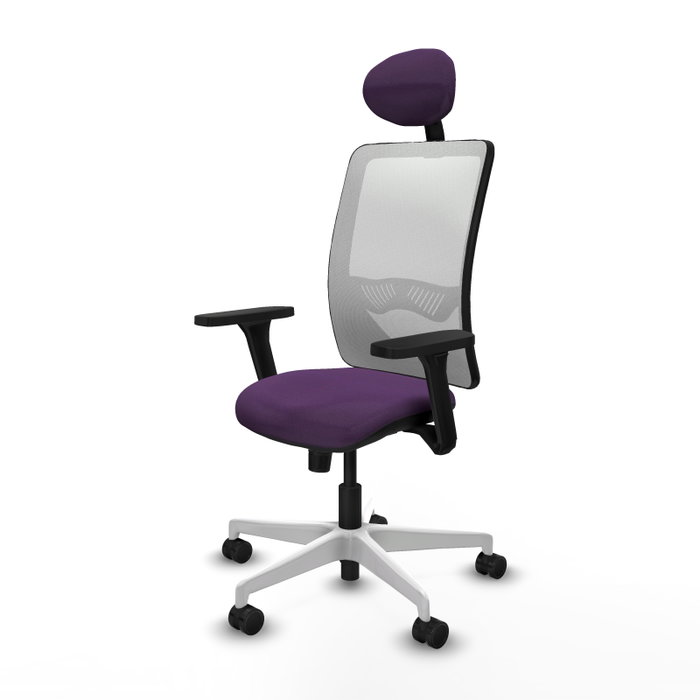 PIQUERAS Y CRESPO Silla de oficina Zulema Morado y Blanco