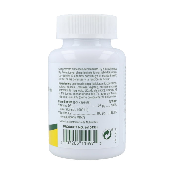 Natures Plus Vitamina D3 y Vitamina K2 1000UI/100mcg 90 cápsulas Natures Plus Vitamina D3 y Vitamina K2 1000UI/100mcg 90 cápsulas