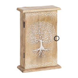 Caja Llaves Blanco-Natural 18 X 7,50 X 28 cm