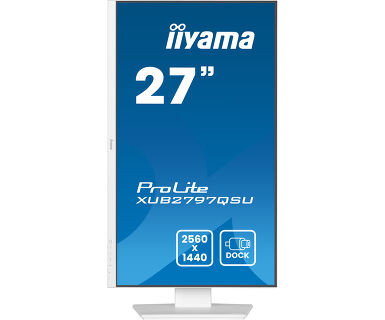Iiyama Monitor 27" QHD IPS 100Hz XUB2797QSU-W2 con 1xHDMI, 1xDisplayPort, 2xUSB 3.2 y 300 cd/m²