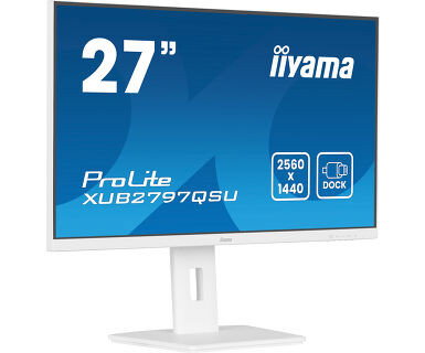 Iiyama Monitor 27" QHD IPS 100Hz XUB2797QSU-W2 con 1xHDMI, 1xDisplayPort, 2xUSB 3.2 y 300 cd/m²