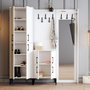 Hanah Home Recibidor Blanco 180x200x35cm Tablero de Partículas Melamina con Perchero Organizador