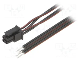 ESPE Cable de alimentación hembra Micro-Fit 3.0 de 4 pines, 0,2m