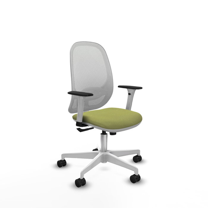 PIQUERAS Y CRESPO Silla de oficina Cilanco con mecanismo Sincro, Verde oliva y Blanco PIQUERAS Y CRESPO Silla de oficina Cilanco con mecanismo Sincro, Verde oliva y Blanco