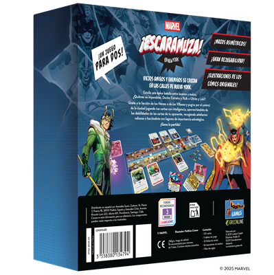 Lookout Games Juego de Mesa Marvel Skirmish in New York - ¡Escaramuza! - Juego de Estrategia para 2 Jugadores, 30 Minutos, Cartas y Tablero, en Español - Ref. LOG0154ES