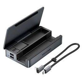 Vention Docking Station USB-C 9-en-1 para Steam Deck y Switch, Gris