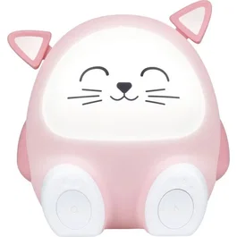 Bigben Interactive Altavoz Bluetooth con diseño de gato y luz nocturna ajustable
