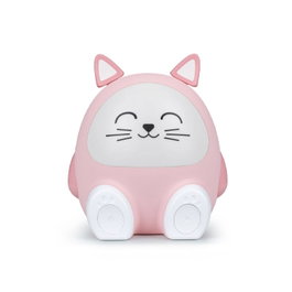 Bigben Interactive Altavoz Bluetooth con diseño de gato y luz nocturna ajustable
