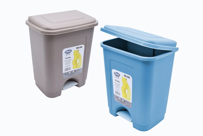 Inde Cubo con Pedal Milano 18L Colores 30 cm ancho x 36 cm alto x 23 cm largo (5 Unidades)